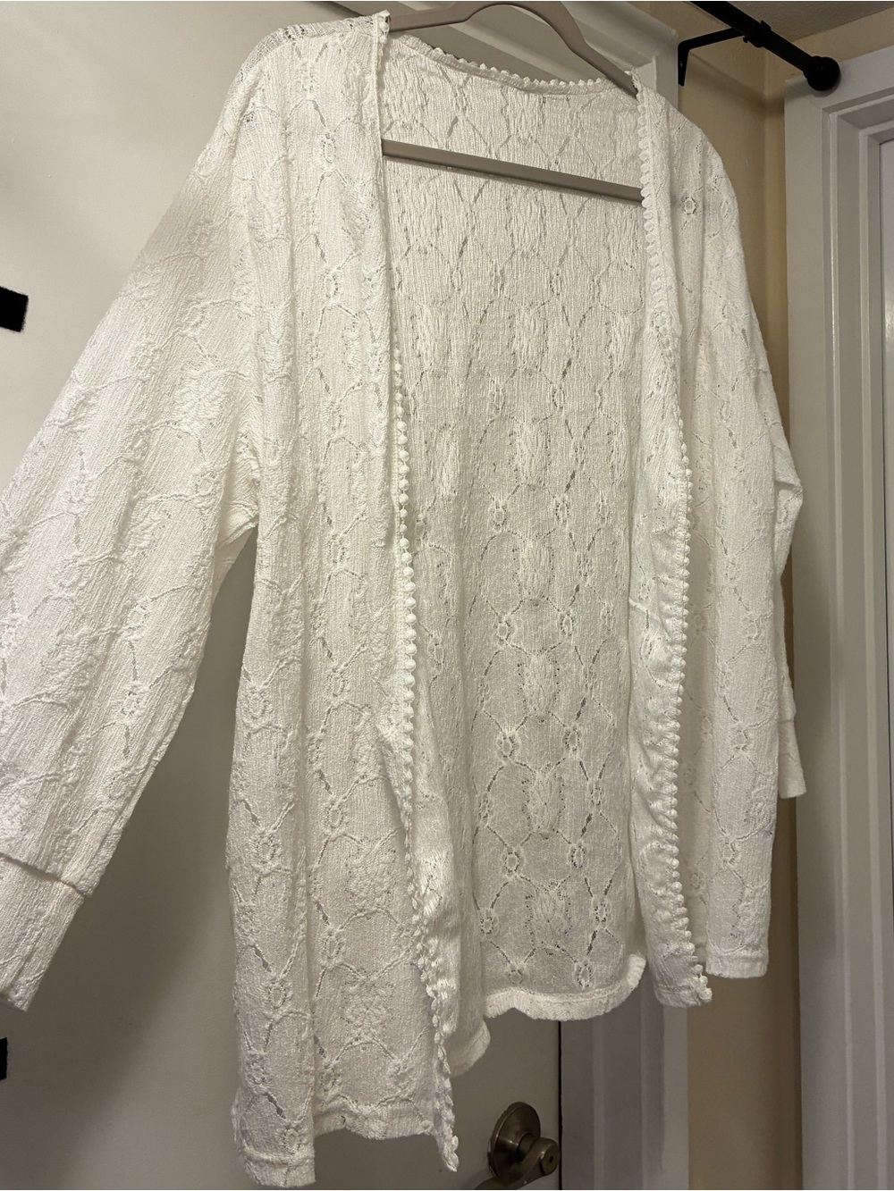 Thin White Lace Shrug Cover Up for Pool or to Wear With Sleeveless Summer Top